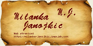 Milanka Janojkić vizit kartica